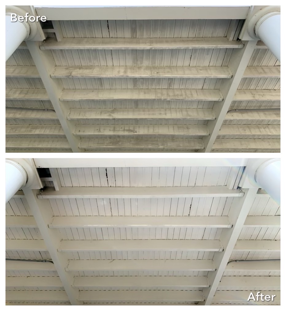 Before and After Image of House Washing