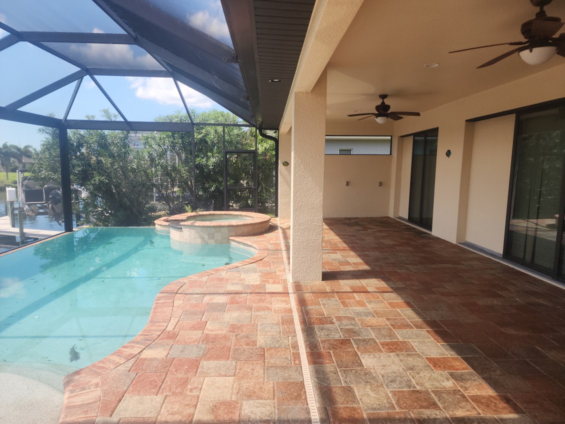 Pool Paver power wash